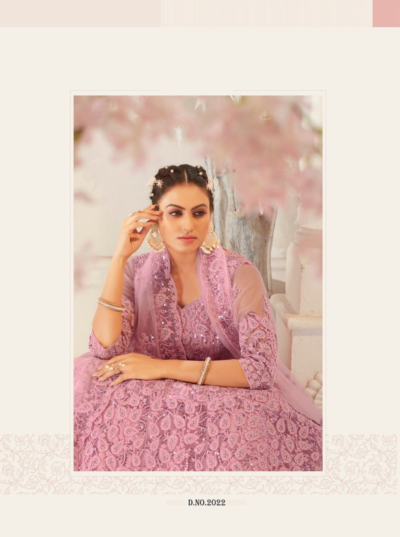 Beautiful Pink Coloured Designs, Embroidery & Full Of Diamonds & Zarkan