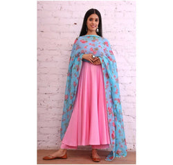 Wear This Alluring Outfit Of Pink Colored With Beautiful Dupatta