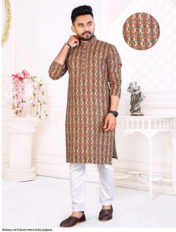 Soft Linen Kurta Pyjama