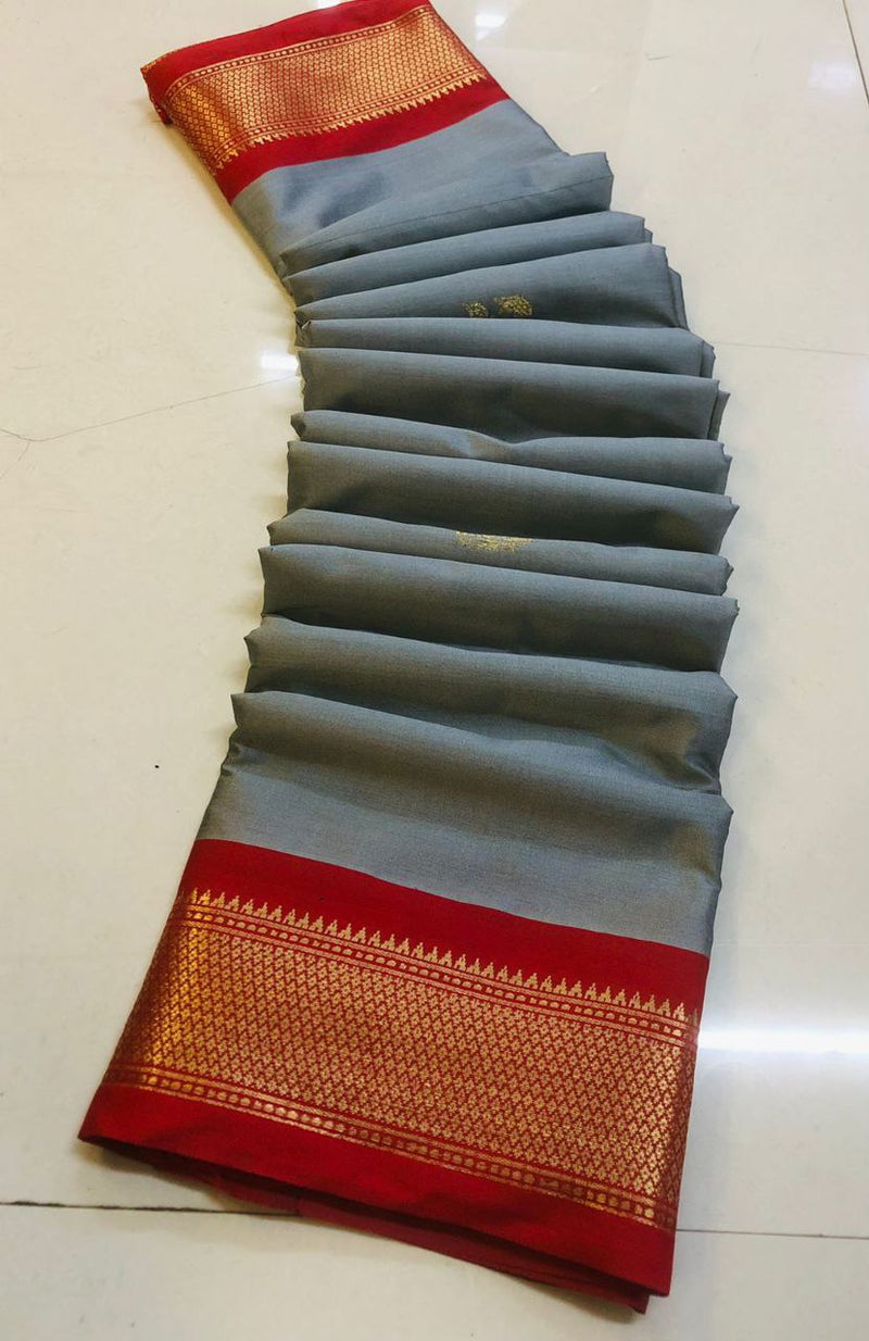 Cotton silk gold weaving border designer saree