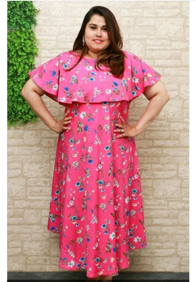 LOVELY PINK GOWNS FOR PLUS SIZE WOMEN