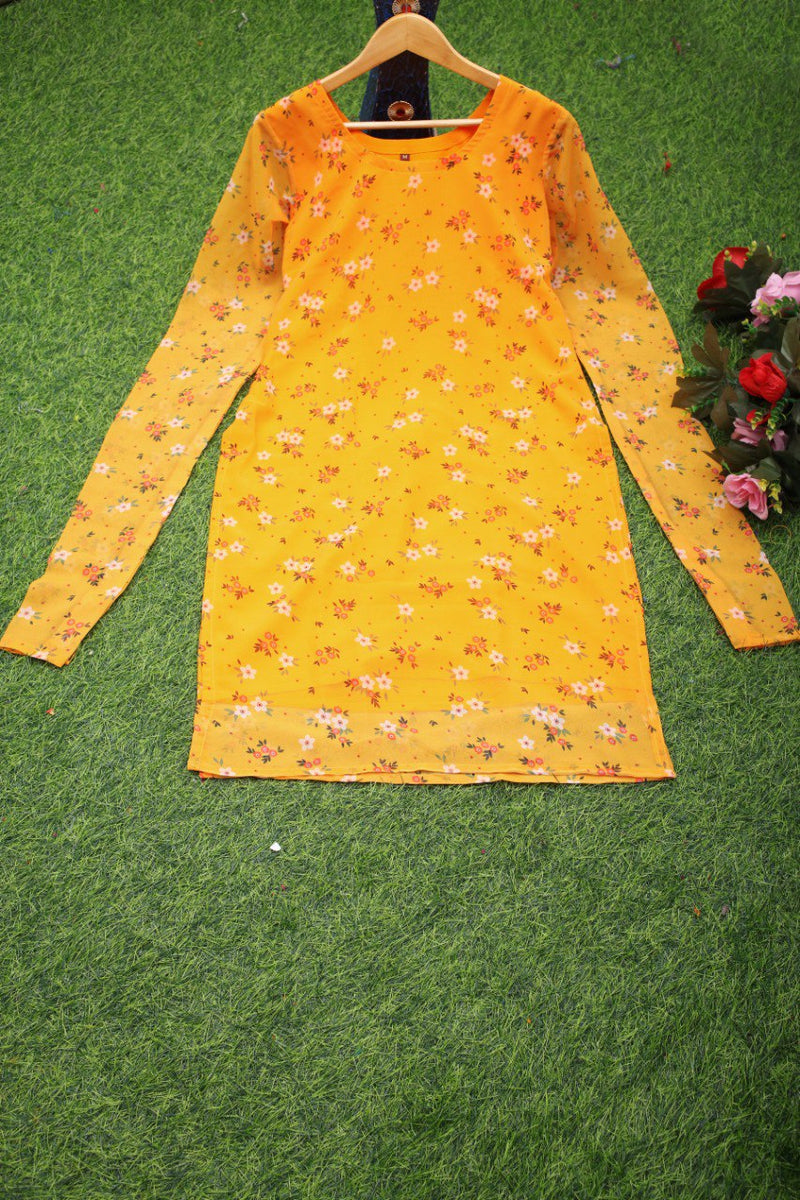 FLORAL DIGITAL PRINT GEORGETTE DAILY WEAR KURTI