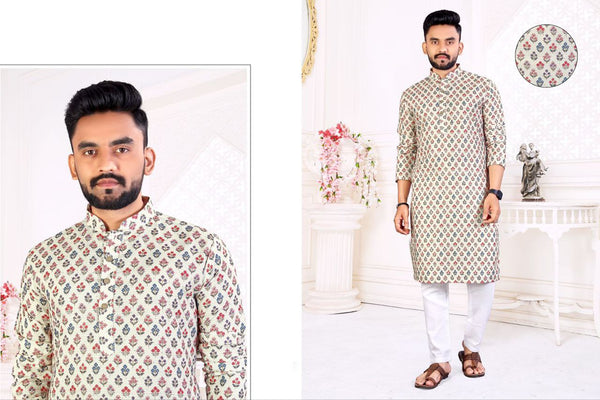 Soft Linen Kurta Pyjama