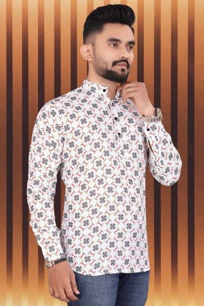 Pongal Special Trending Cotton Short Kurta With Full Sleeve