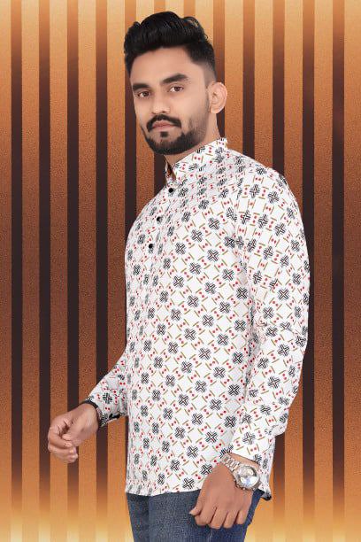 Pongal Special Trending Cotton Short Kurta With Full Sleeve