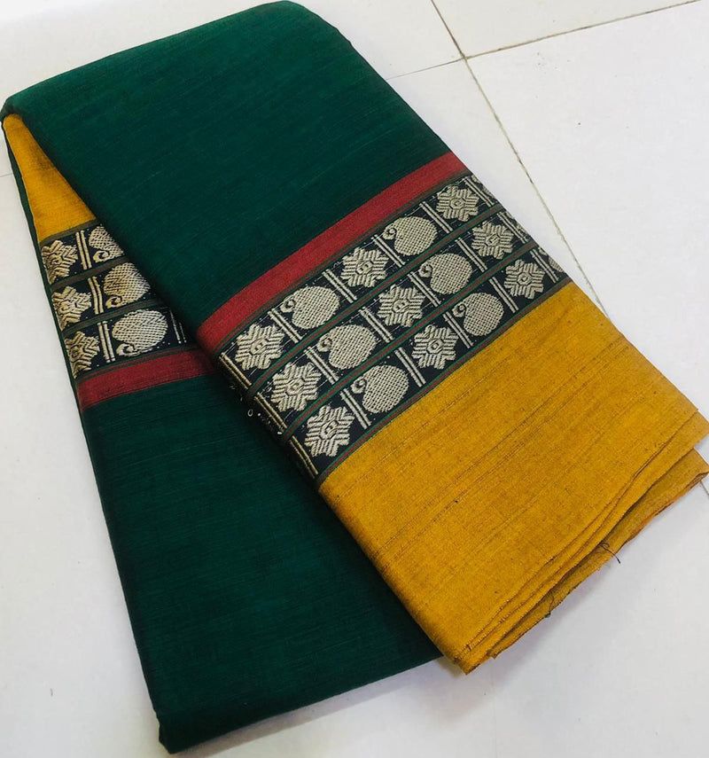 Pure handwoven soft mecerise narayanpeth cotton saree