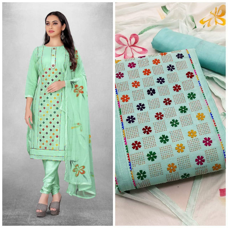 PURE MODAL COTTON EMBROIDERY WORK SUIT WITH NAJMIN DUPATTA